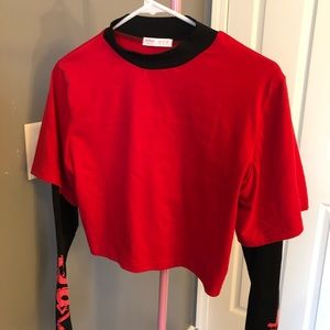 red dragon layered top